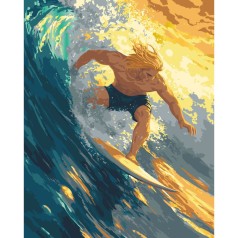 Картина за номерами "На гребені літа" 10479-AC з металізованими фарбами 40х50 см