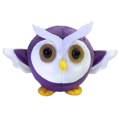 Мягконабивная игрушка "Круглик Сова" МС 080501-12 бело-фиолетовый 18 см
