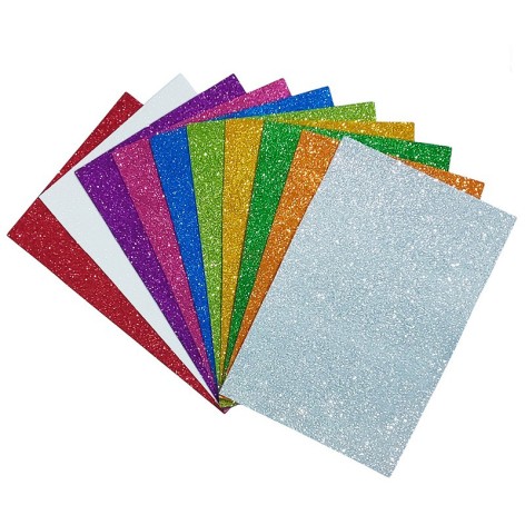 Набір кольорового фоамірану з глітером 17GLA4-MIX2, 1,7-0,1 мм 10 аркушів