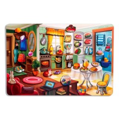 УЦІНКА! Дерев'яний пазл-вкладиш "Наведи порядок у кімнаті та нагодуй Ваню" Ubumblebees PSD271-UC