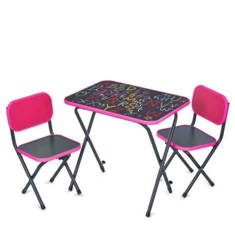 Детский Столик Alphabet Alphabet малиновий, складной, столешница 60 х 40 см