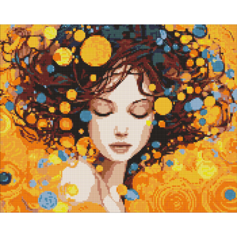 Алмазна мозаїка "Портрет елегантності" Ідейка AMO8000 40х50 см                                       
