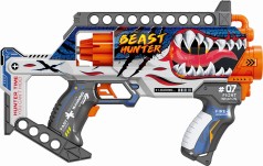 Іграшковий пістолет автомат. бараб. на батар. з м'як. набоями Мисливець на звірів(24 шт.)(35х20,5см)
