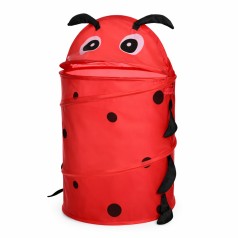 Кошик для іграшок "Гусениця червона" M 1039(Red) діаметр 37 см, висота 47/57 см, з кришкою