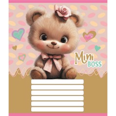 Зошит учнівський "Міні ведмедики" 012-510157C-1 в косу лінію, 12 аркушів (959051)