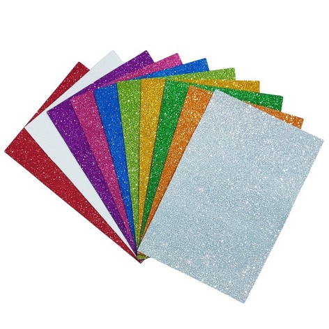 Набір кольорового фоамірану з глітером 17GLA4-MIX1, 1,7-0,1 мм 10 аркушів