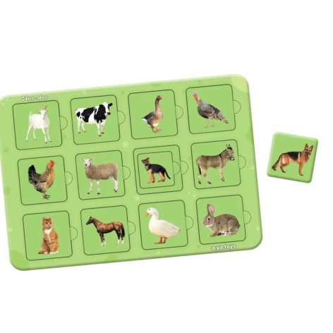 Деревянный пазл-сортер "Мама и малыш" Ubumblebees (ПСФ088) PSF088 домашние животные