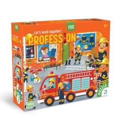 Пазл дитячий "Професії. Пожежник" 300702, 150 елементів