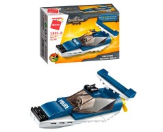 Конструктор Qman 1801-1-8 поліція, транспорт, 45-49 деталей  Катер