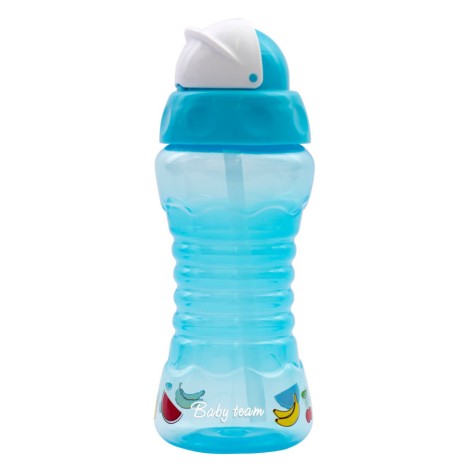 Поильник для путешествий с трубочкой 5005_блакитний 300 мл