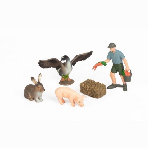 Детский игрушечный набор "Ферма" Q9899-T7_1 гусь, свинка, кролик