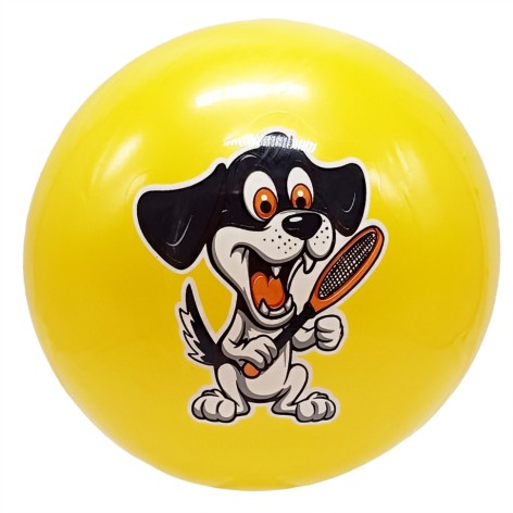 Мяч детский Собака MS 3772(Yellow) диаметр 9 дюймов