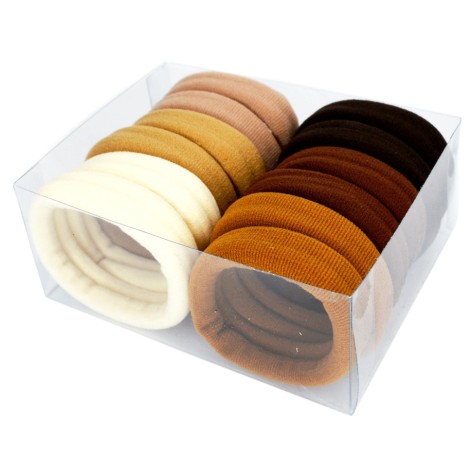 Детские резинки для волос 0307-1111-1 коричневые 6 пар