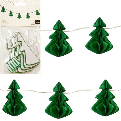 Гірлянда з паперових новорічних прикрас 