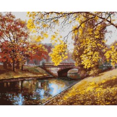 Картина за номерами "Осінній пейзаж" ©Сергій Лобач Ідейка KHO2879 40х50 см