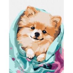 Картина за номерами "Щасливий шпіц" ©art_selena_ua KHO6545 30х40 см
