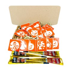 Набір для біо-тату "Хелловін - хна" set-halloween-henna 18 трафаретів 5х5 см