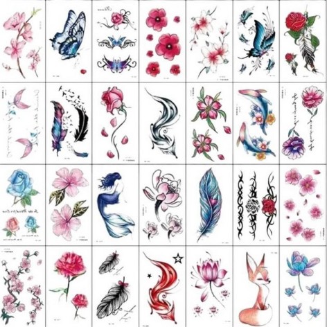 Набір дитячих тимчасових татуювань "Кольорові міні №1" color-tattoo-mini-set-30