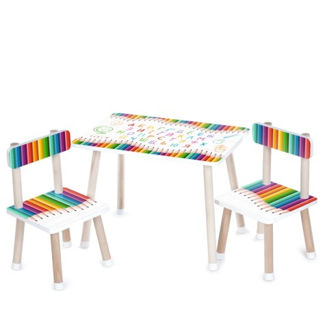 Детский Столик M 501-21 столешница 60 х 40 см, 2 стульчика