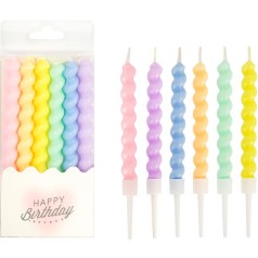 Набір свічок для торта "Спіраль" TL-1047 розмір 10,5 см, 6 штук