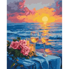 Картина за номерами "Вечеря на заході сонця" BS54257, 40х50 см