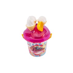 Детский набор для игры с песком ТехноК 5743TXK с формочками мороженого Розовый