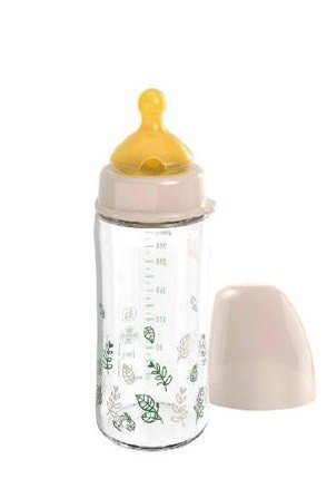 Скляна пляшка 240 мл. з широкою горловиною