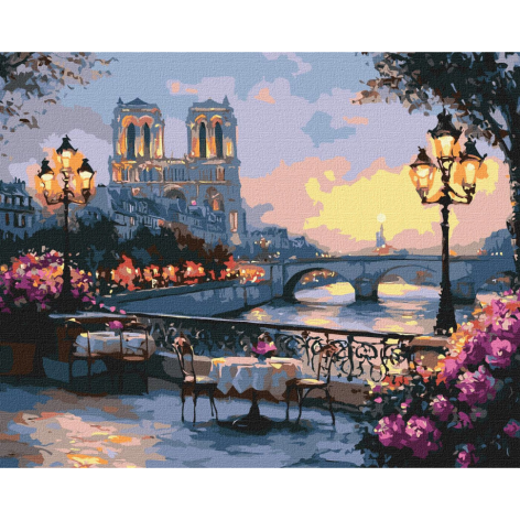 Картина за номерами "Французький пейзаж" Ідейка KHO2905 40х50 см                                           