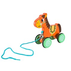 Дитяча дерев’яна каталочка "Коник" C15030-2 на мотузці