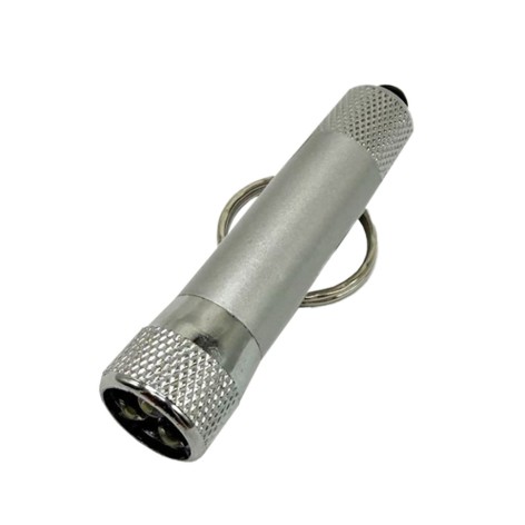 Дитячий ліхтарик-брелок 518-3(Silver) розмір 6,5 см, сріблястий