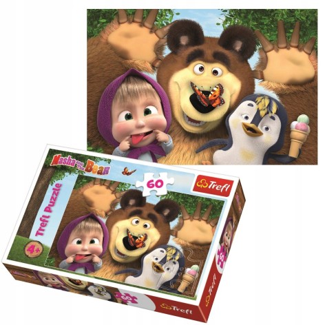 Пазлы - (60 Элм.) - Счастливый день Маши / Маша и Медведь