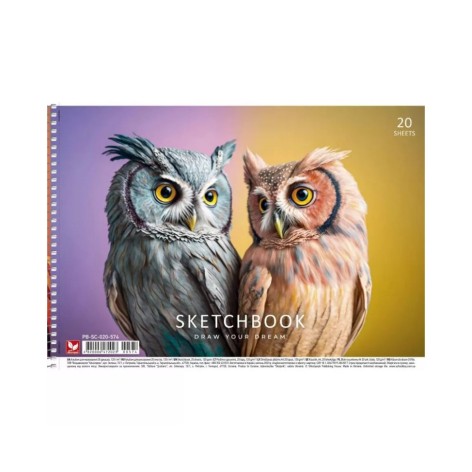 Альбом для малювання PB-SC-020-574-1 спіраль, 20 аркушів