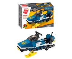 Конструктор Qman 1801-1-8 поліція, транспорт, 45-49 деталей  Снігохід
