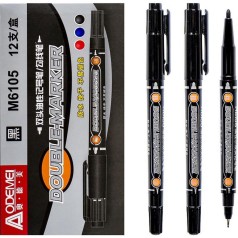 Набор маркеров 6105O черный, упаковка 12 шт