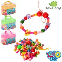 УЦЕНКА!!! Деревянная игрушка Шнуровка MD 2200-UC 3цвета, в чемодане, 12-7,5-7см