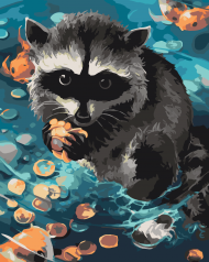 Картина за номерами. Art Craft "Єнот. Ракун" 40 * 50 см 11615-AC
