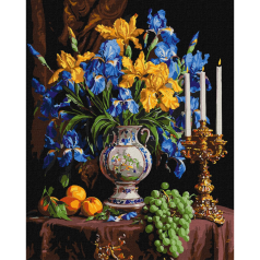 Картина за номерами "Розкішні іриси" Ідейка KHO3287 40х50 см                                             