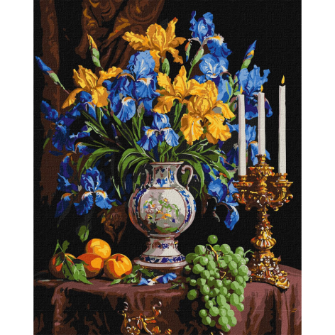 Картина за номерами "Розкішні іриси" Ідейка KHO3287 40х50 см                                             