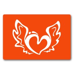 Трафарет для біо-тату Сердечко з крилами c114-15*20см, розмір 15х20 см