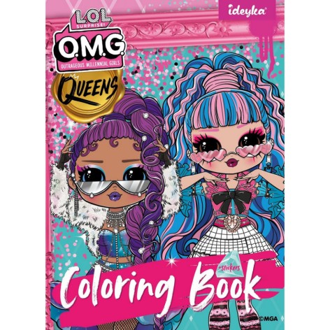 Дитяча книжка-розмальовка "L.O.L O.M.G. Queens" LCB14 зі стікерами