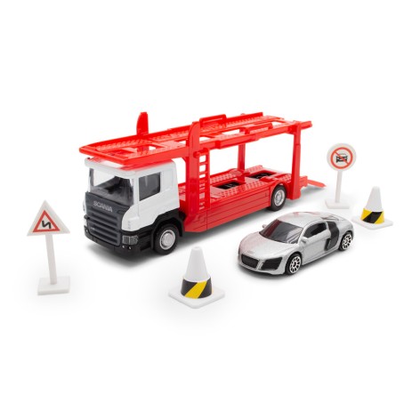 Ігровий набір автомоделей "Автоперевізник Sсania" 250430U масштаб 1:64