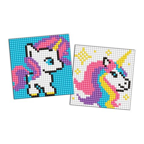 Алмазная мозаїка "Одноріжка" AMS1056 на самоклеючій основі 9x9 см                        