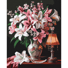 Картина за номерами "Витончені лілії" Ідейка KHO3289 40х50 см                                       