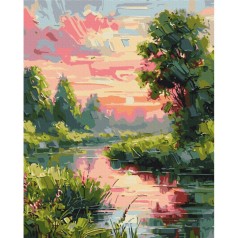 Картина за номерами "Затишний пейзаж" @olegloburak BS54162, 40х50 см