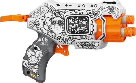 Іграшковий пістолет мех. з барабаном та м'як. набоями (4 шт.) (Монстр графіті) (15 х 11см)
