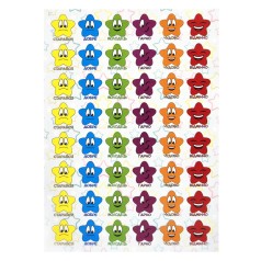 Оцінююча наклейка Зірочки KT23082501, 1 лист, 48 наклейок