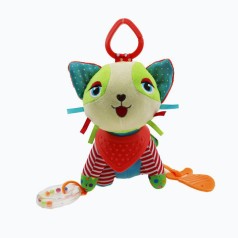 М'яка брязкальце-підвіска WD210260 з прорізувачем  Кіт