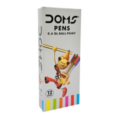 Набір кулькових ручок "Смуги" 3411 синій, 12 штук, 0,6 мм