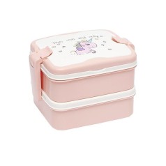 Контейнер для їжі подвійний "The one and only" 6301(Pink) 