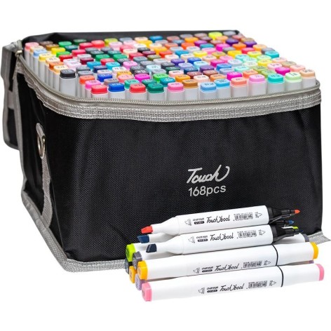 Набор скетч-маркеров BV820-168 в сумке 168 цветов 